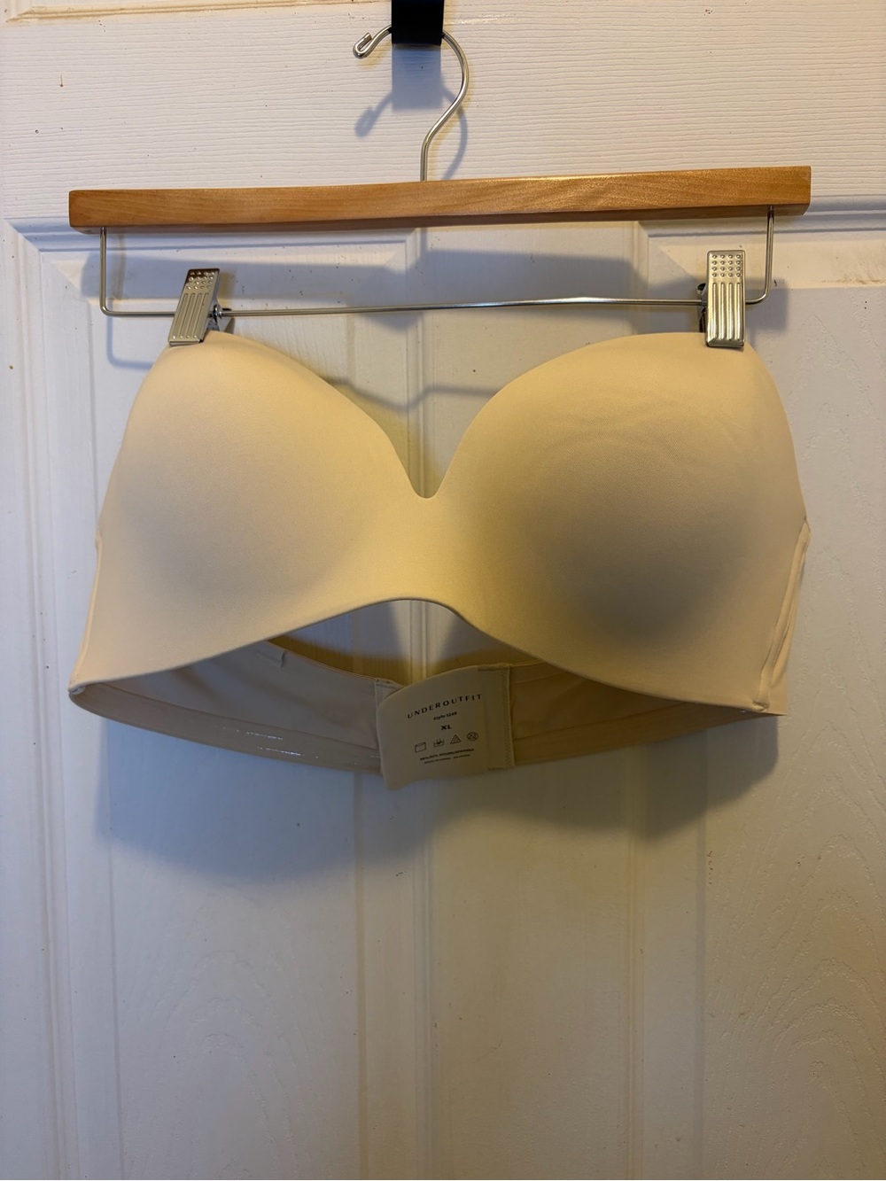 Underoutfit Strapless Nude Everyday T-Shirt Bra XL no straps